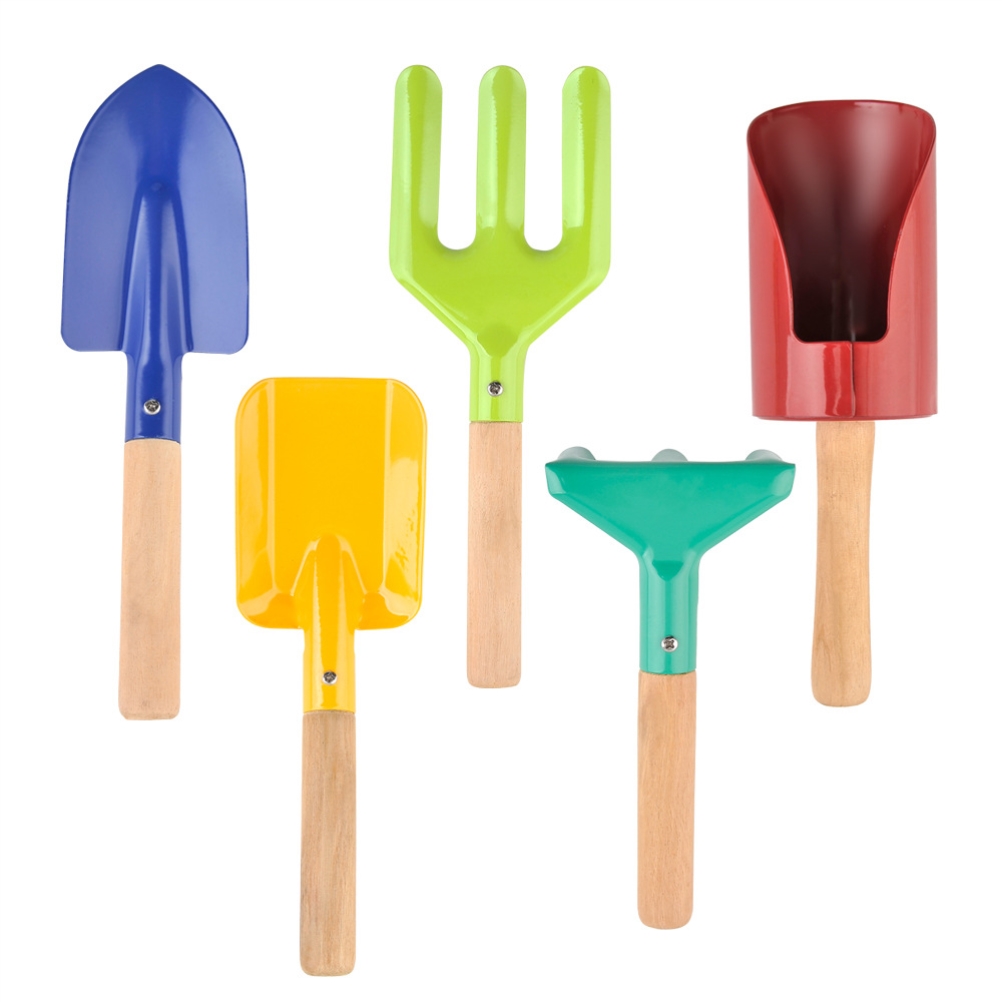 5-teiliges Mini-gartengeräte-set Für Kinder: Pflanzset Und Werkzeuge Zum Graben Und Sandsammeln. Kinderspielzeug