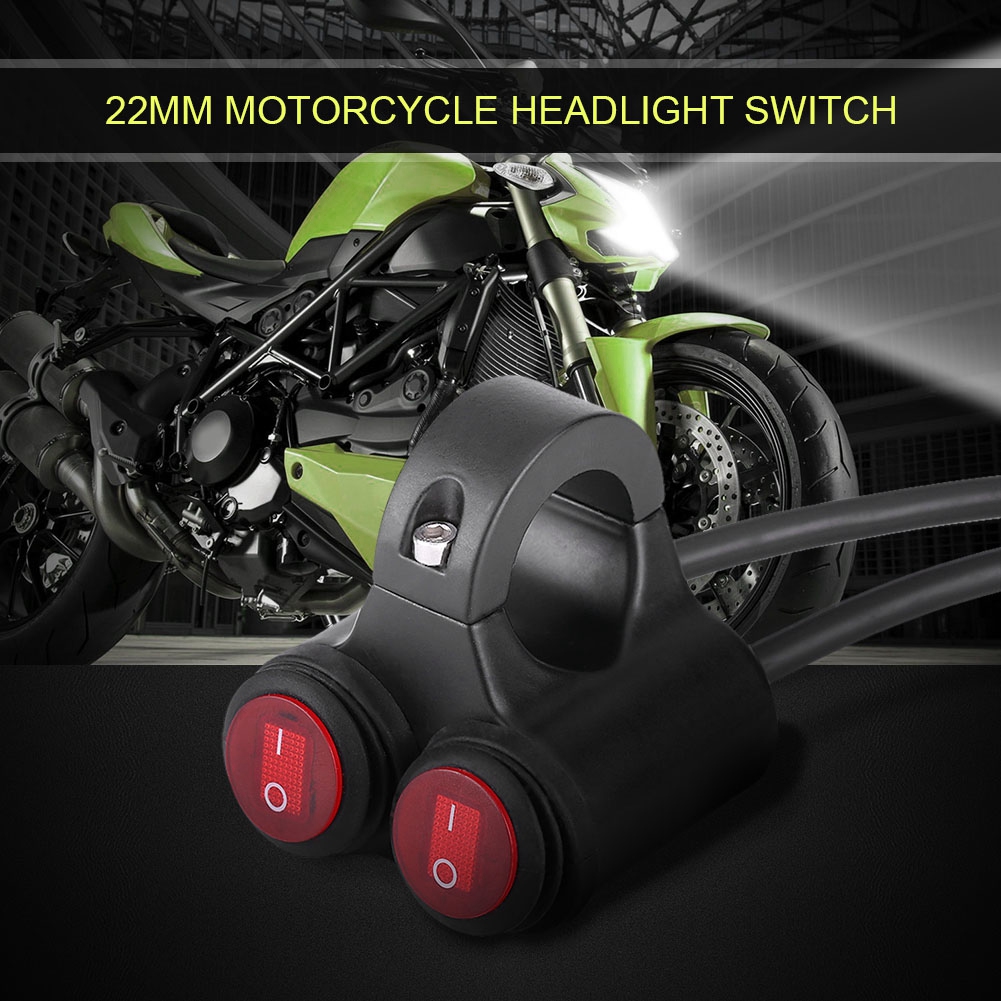 Universeller Zweiknopfschalter, Modell C, Für 22-mm-motorradlenker: Scheinwerfer, Bremslichter, Nebelscheinwerfer Und Hupe
