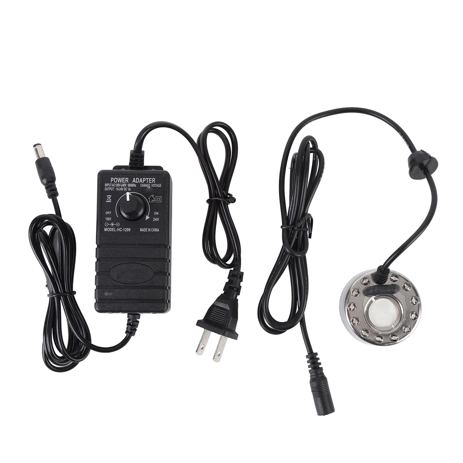 Nebelmaschine 350 Ml/h Mit 12-farbiger Led-nebelsteuerung, 24-v-zerstäuber, Geeignet Für Springbrunnen Und Teiche, Us-stecker