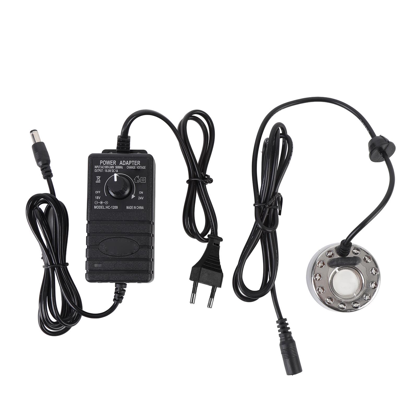Nebelmaschine 350 Ml/h Mit 12-farbiger Led-nebelsteuerung, 24-v-zerstäuber, Geeignet Für Springbrunnen Und Teiche, Eu-stecker