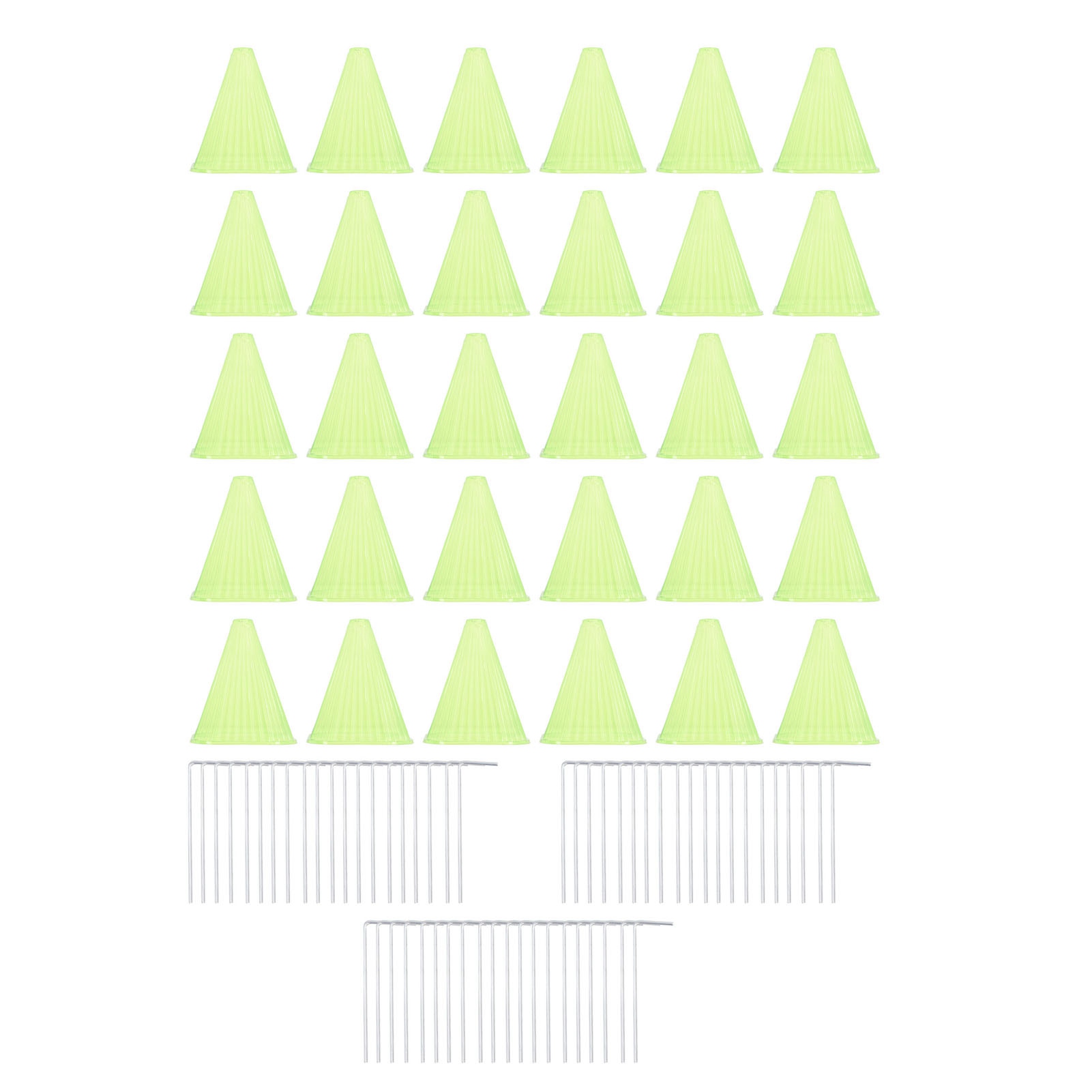 Packung Mit 30 Wiederverwendbaren Kunststoff-pflanzenschutzhüllen, Die Die Pflanzen Vor Gartentieren, Schnecken, Vögeln Und Hühnern Schützen.