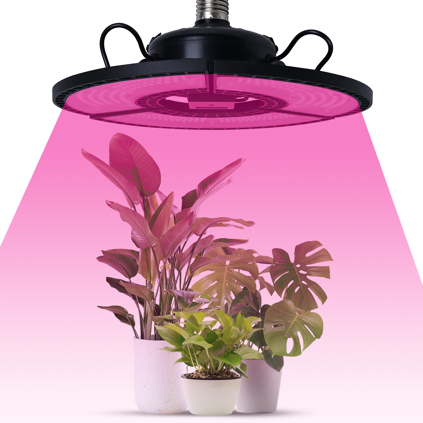 Zimmerpflanzenlampe, 360 Leds, Volles Rotes Und Blaues Lichtspektrum, 90° Gesamtabdeckung, Faltbar, Wasserdicht, Höhenverstellbar, Zum Aufhängen, Für Den Innen- Und Außenbereich, E27-sockel.