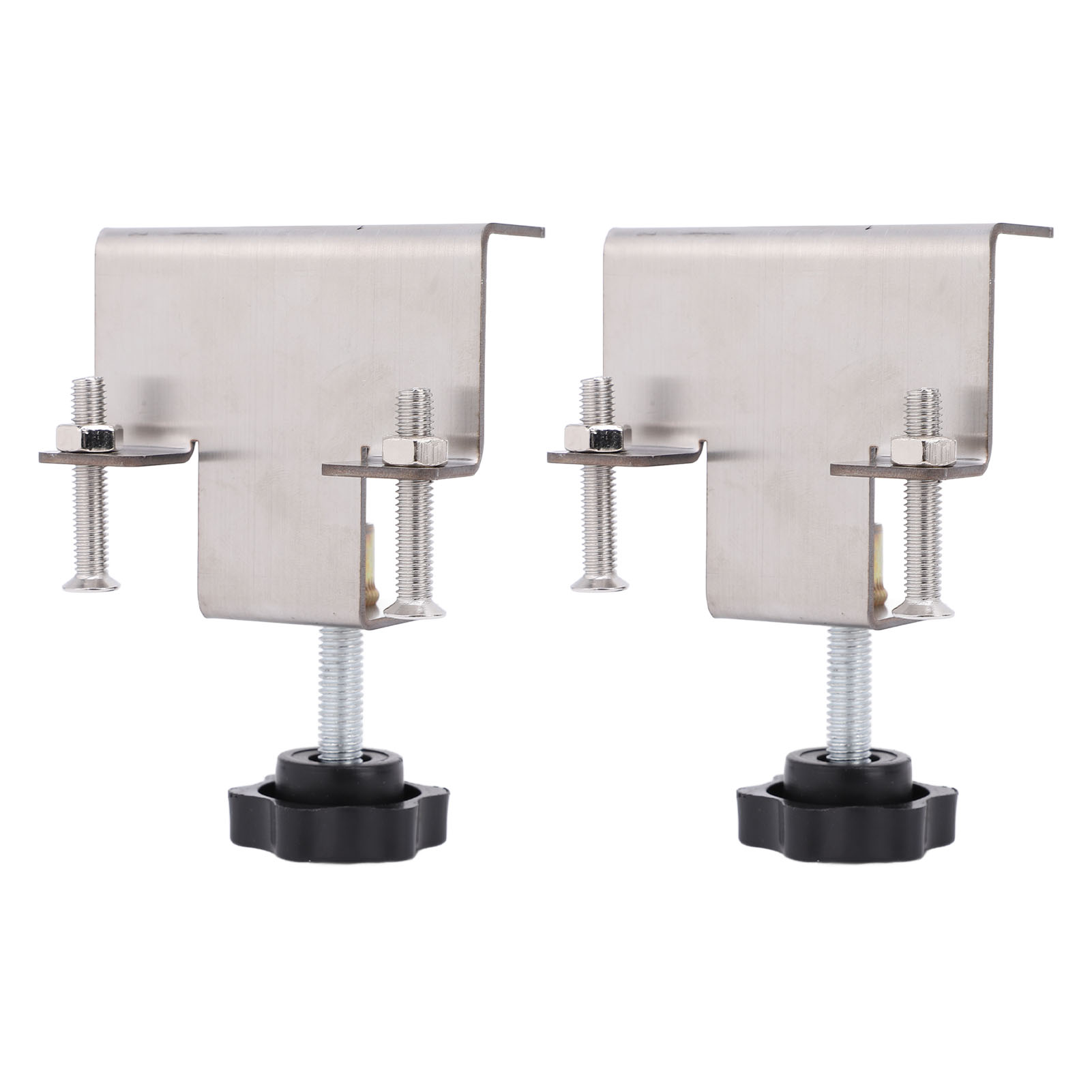Set Aus 2 Universellen Möbelclips Aus Rutschfestem Edelstahl Zur Präzisen Befestigung Von Schubladenfronten (silber).