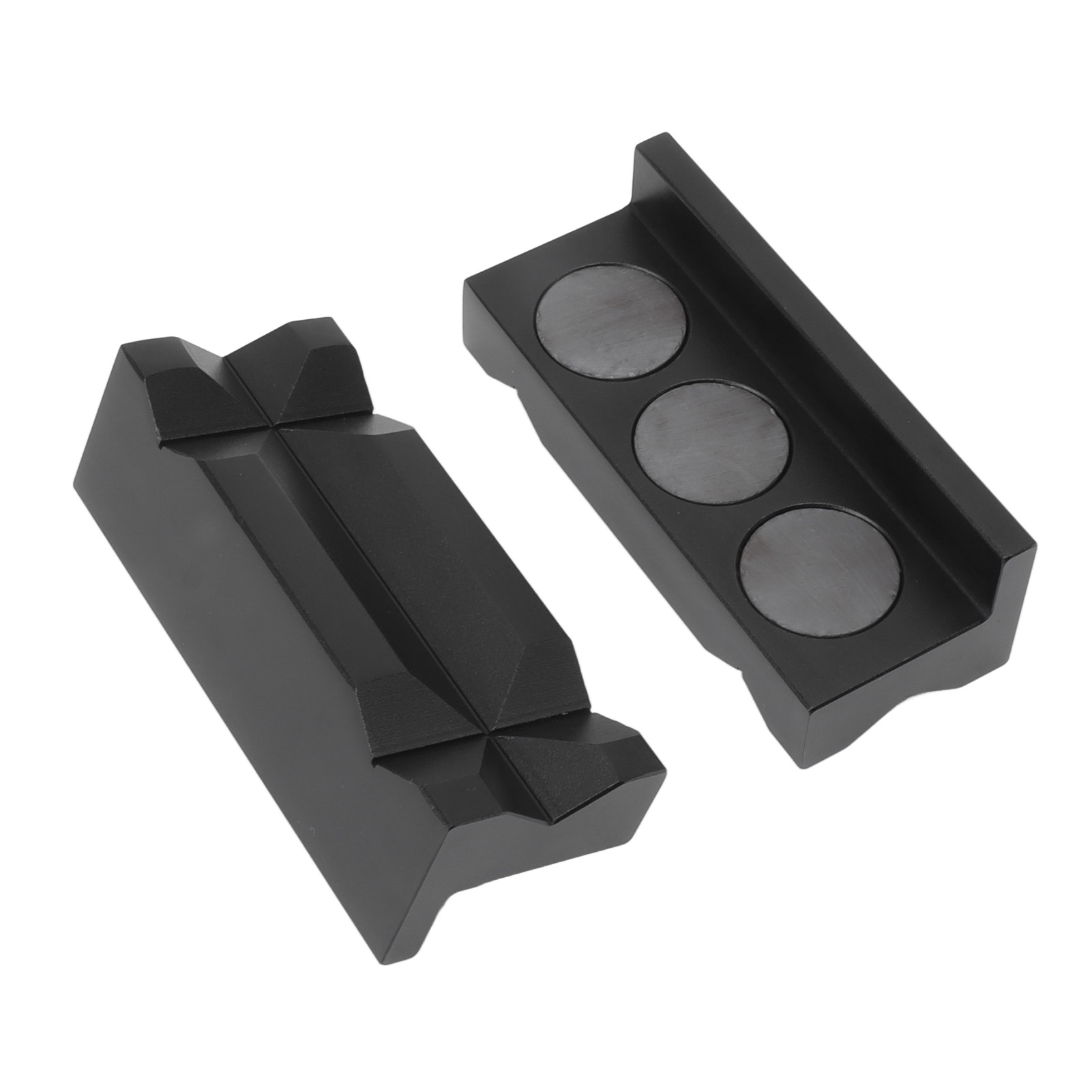 Paar Hochfeste Schraubstockbackenschutzkappen Aus Aluminiumlegierung, Schwarz