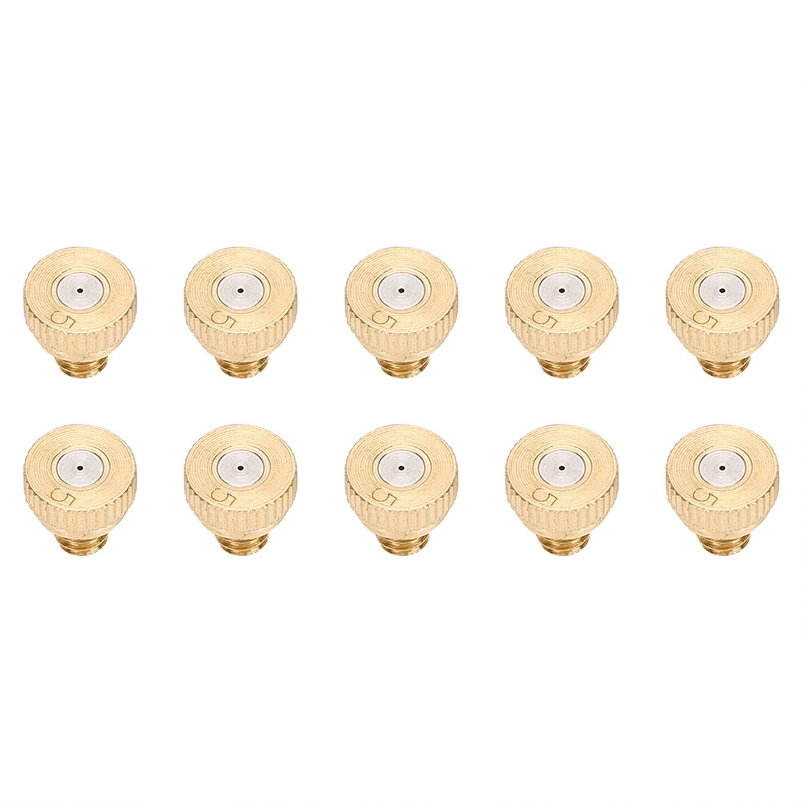 Packung Mit 10 Niederdruck-wassersprühdüsen Aus Messing Für Wassernebelung (0,5 Mm).