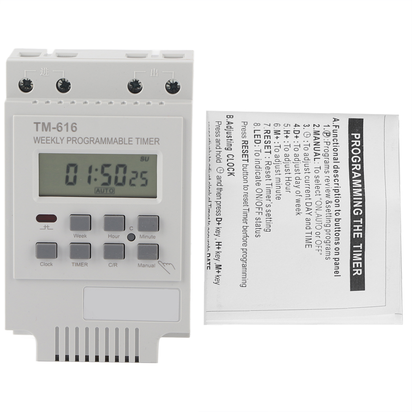 Intelligenter Und Langlebiger Programmierbarer 12v-timer (weiß)
