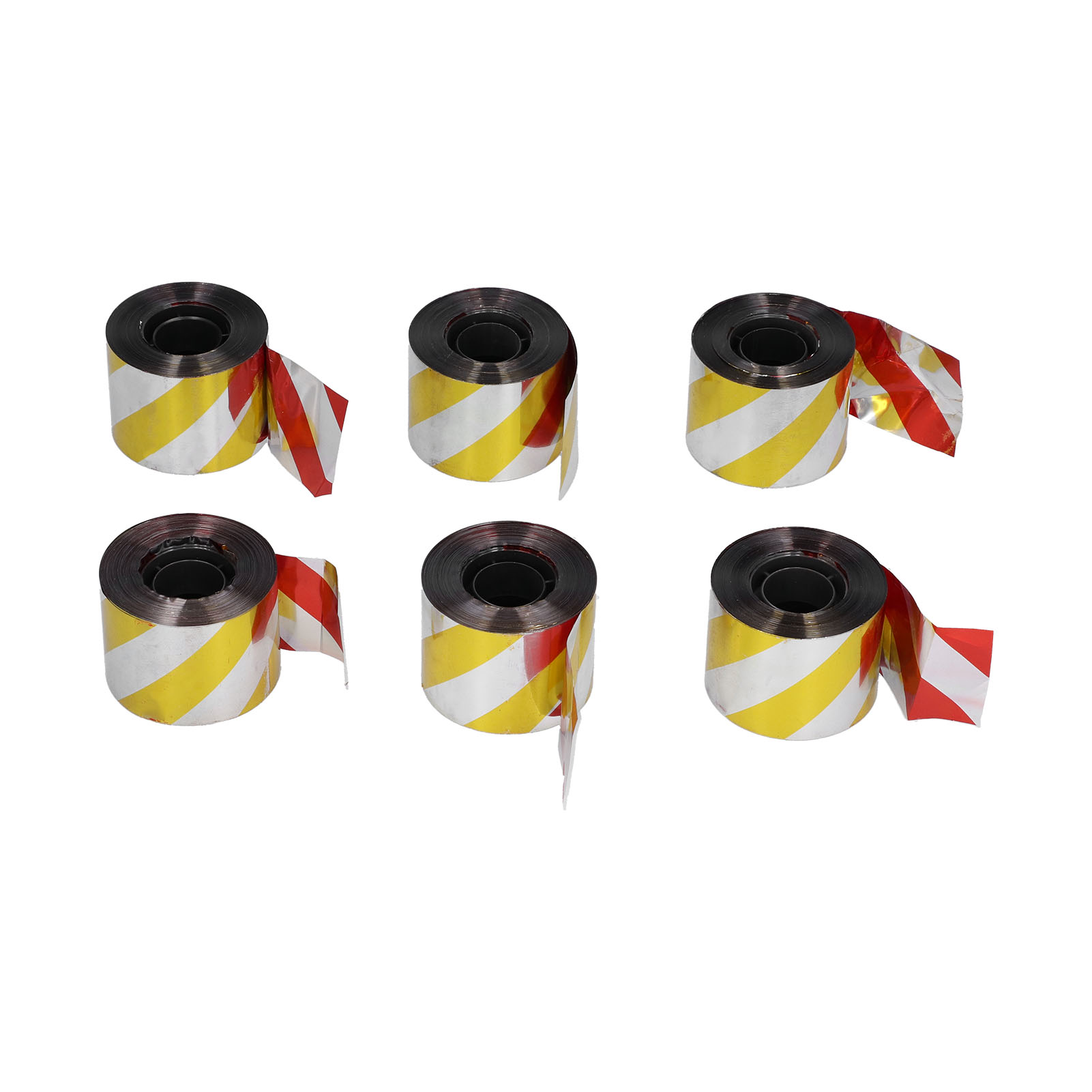 Set Mit 6 Reflektierenden Vogelabwehrbändern Für Obstgärten, Silber, Rot, Silber, Gelb