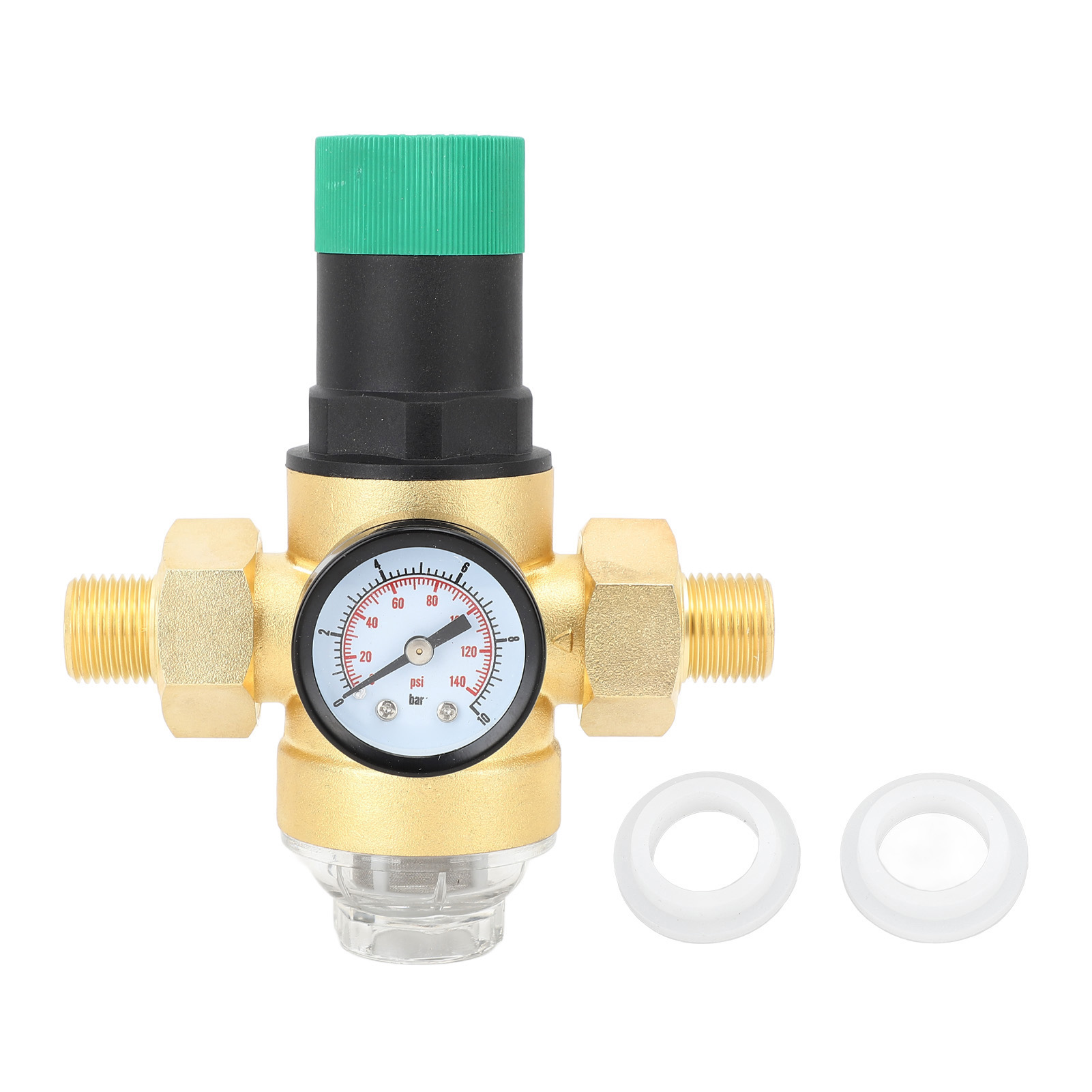 Messing G3/4 Wasserdruckregler Mit Manometer Und Edelstahlfilter Für Wohnmobile Und Reisen.