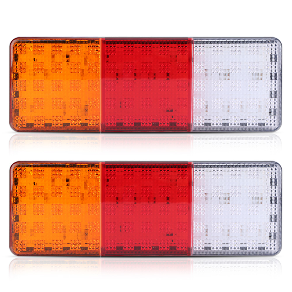 2 Wasserdichte 12v 75 Led-rückleuchten Für Lkw, Anhänger Oder Boot, Mit Blinker Und Bremslicht.