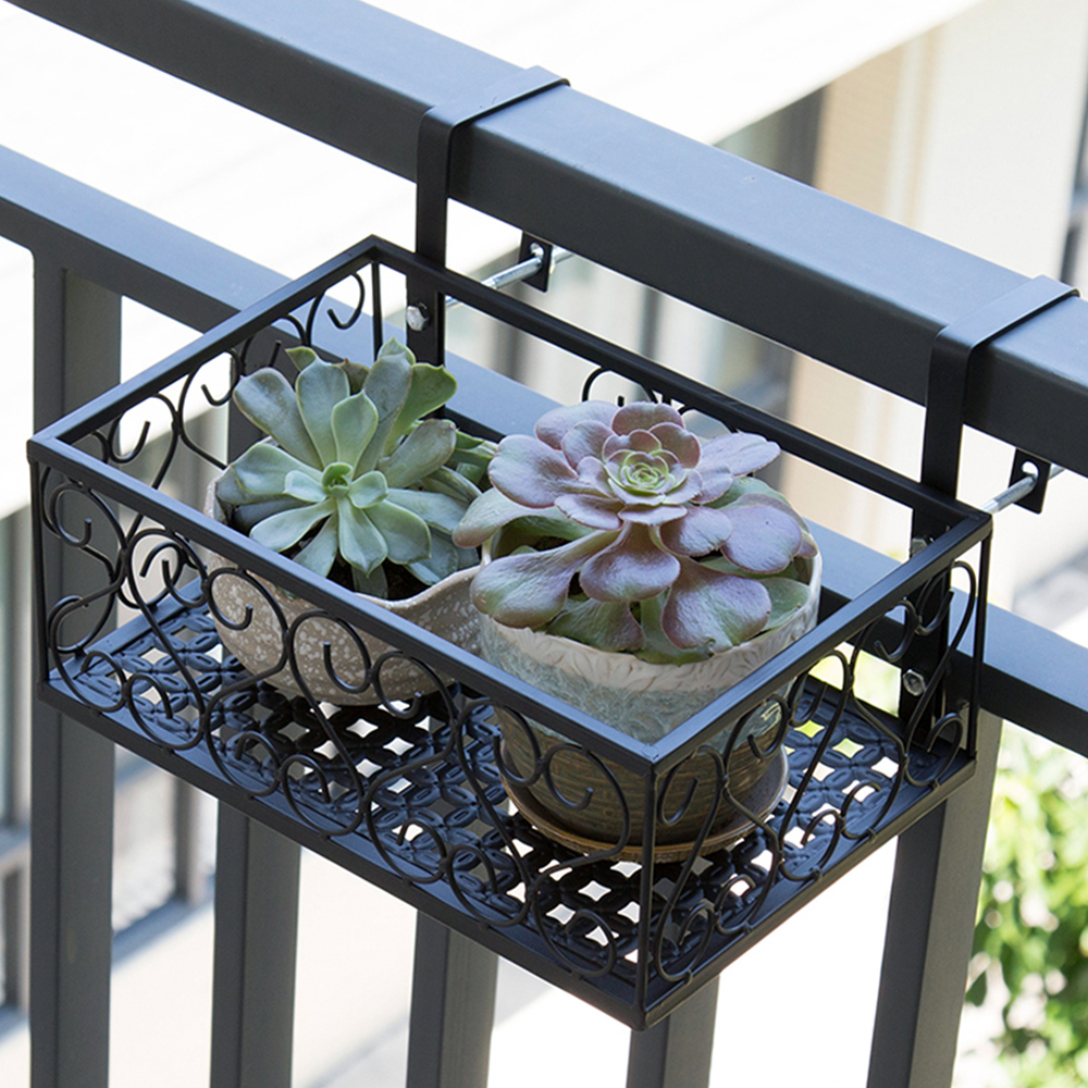 Blumentopfständer, Balkonregal, Pflanzkübelständer, Blumentopfständer Für Terrasse Oder Zaungeländer.