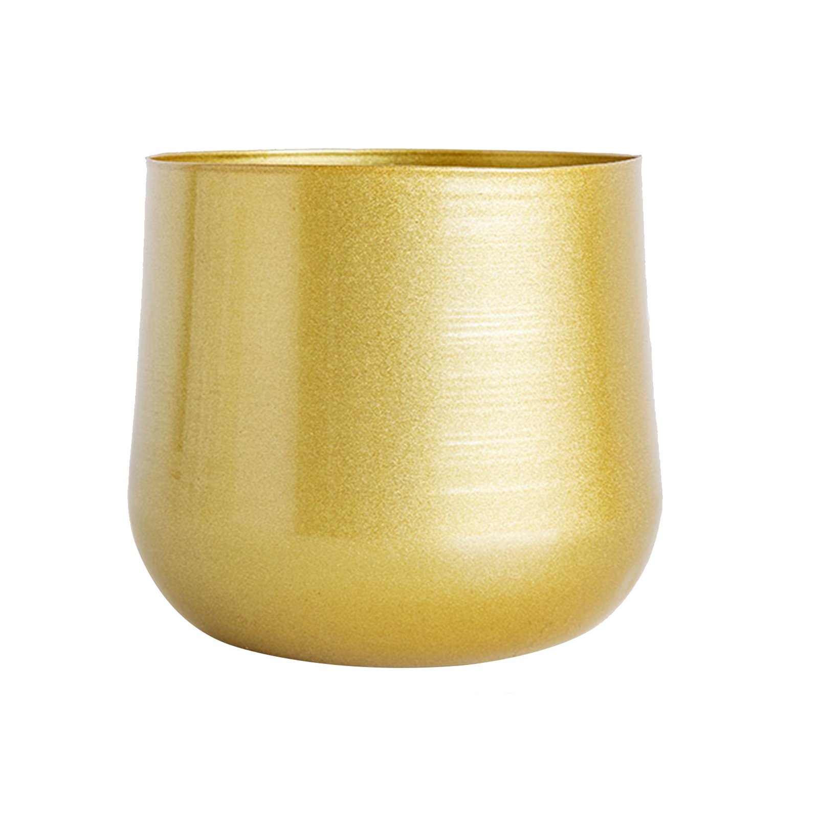 Eleganter Und Moderner Goldener Eisenblumentopf Für Die Innen- Und Außendekoration.