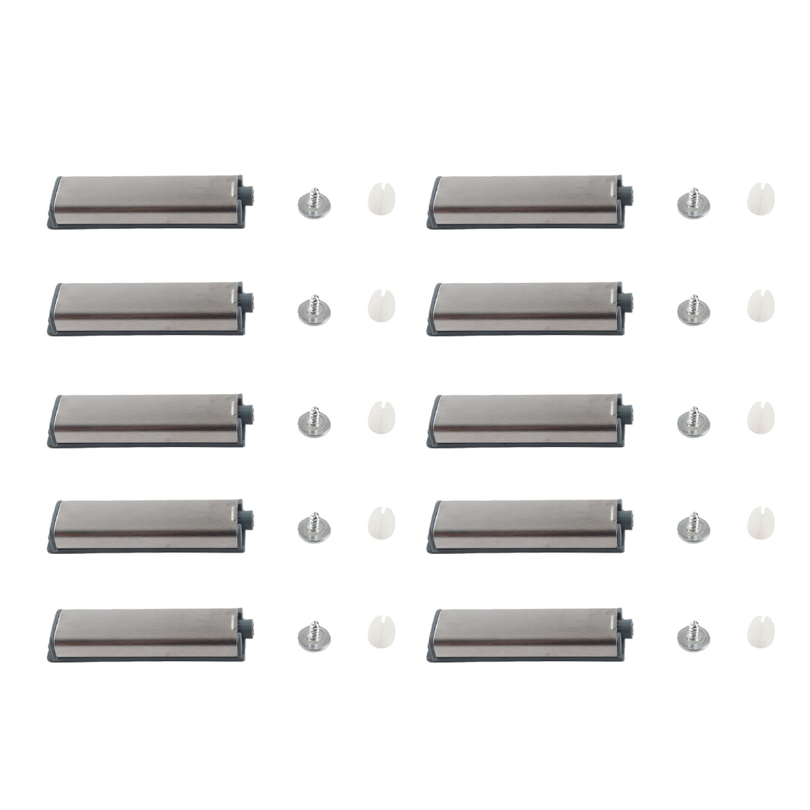 Packung Mit 10 Magnetischen Push-to-open-verschlüssen Für Schranktüren, Aus Edelstahl, Mit Rückschlagsicherung. Küchenbeschläge.