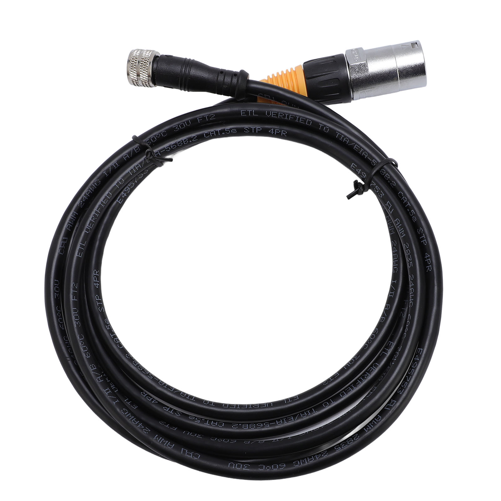 Wasserdichtes Ethernet-kabel Für Den Innen- Und Außenbereich, Geschirmt, Rj45-stecker Auf M12-5p-buchse, 2 M / 6,56 Ft