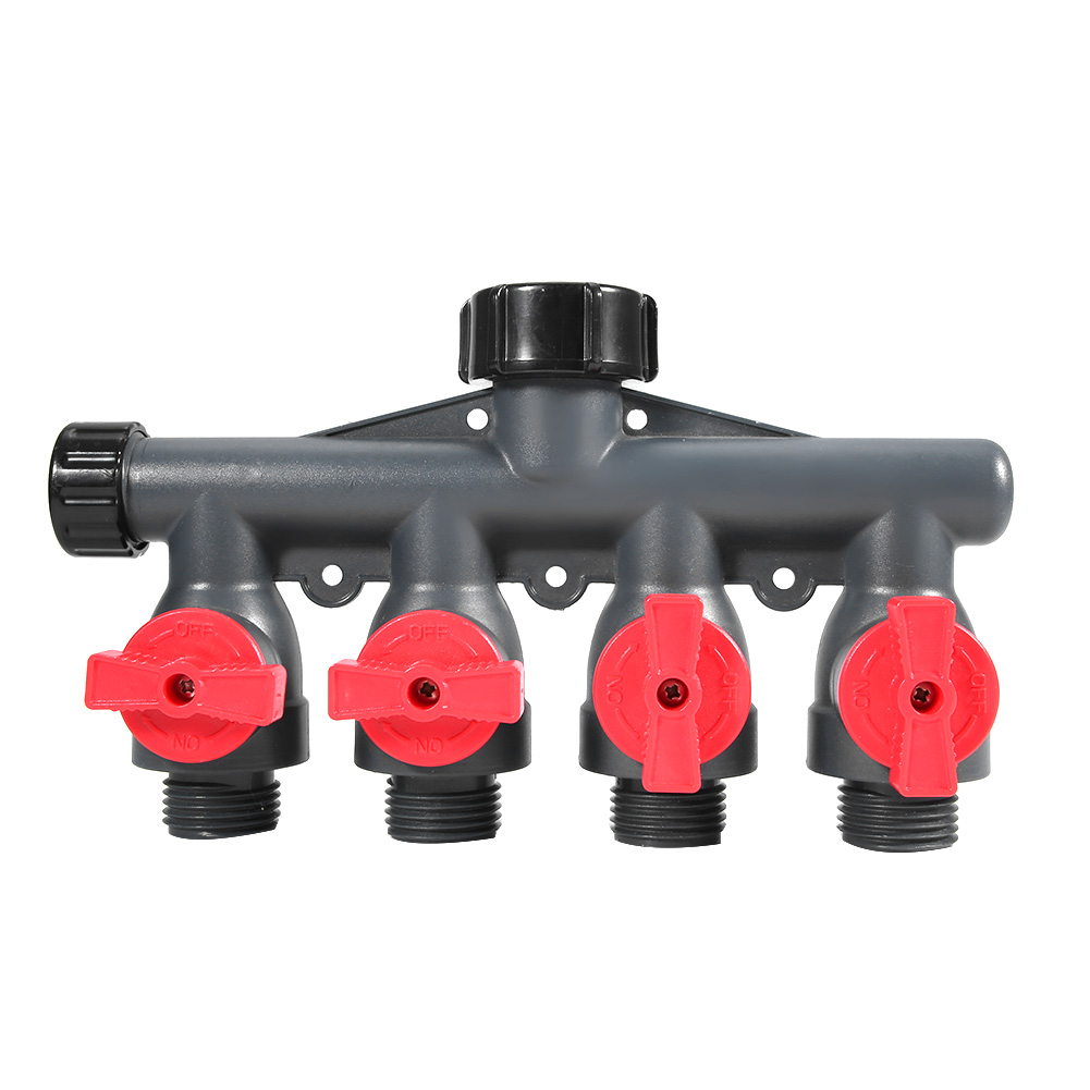 Hochleistungs-g3/4"-gartenschlauchanschlussadapter, 4-wege-umschaltventil