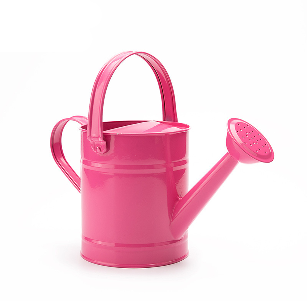 Metallgießkanne, 1,5 L, Schmiedeeisen-stil, Langer Ausguss, Rosa, Ideal Für Garten-, Balkon- Oder Freilandpflanzen.