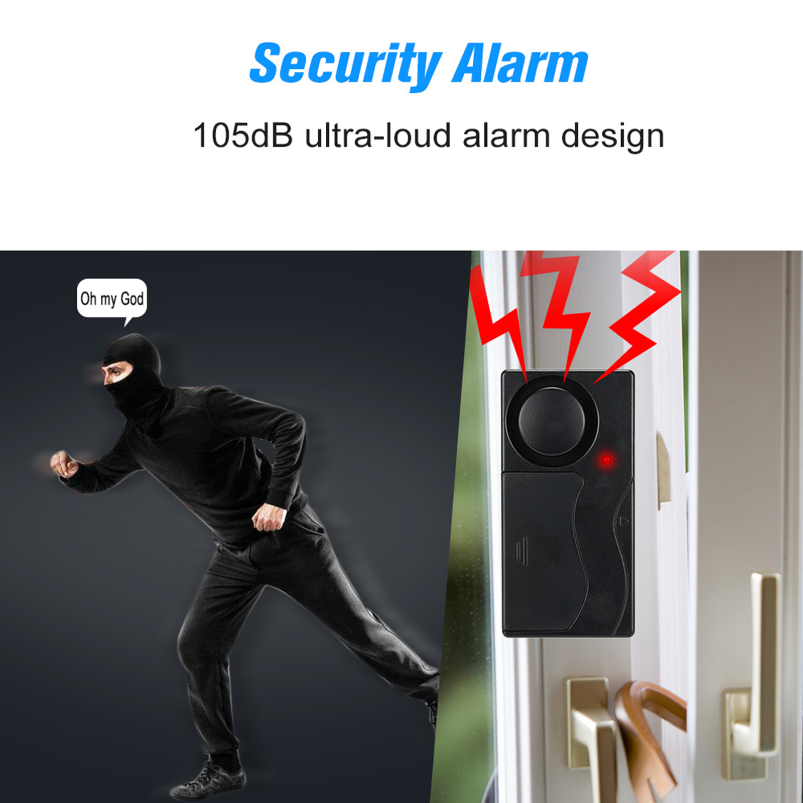 Drahtloser, Ferngesteuerter Vibrationsalarm Für Haus-, Tür-, Fenster- Und Autosicherheit