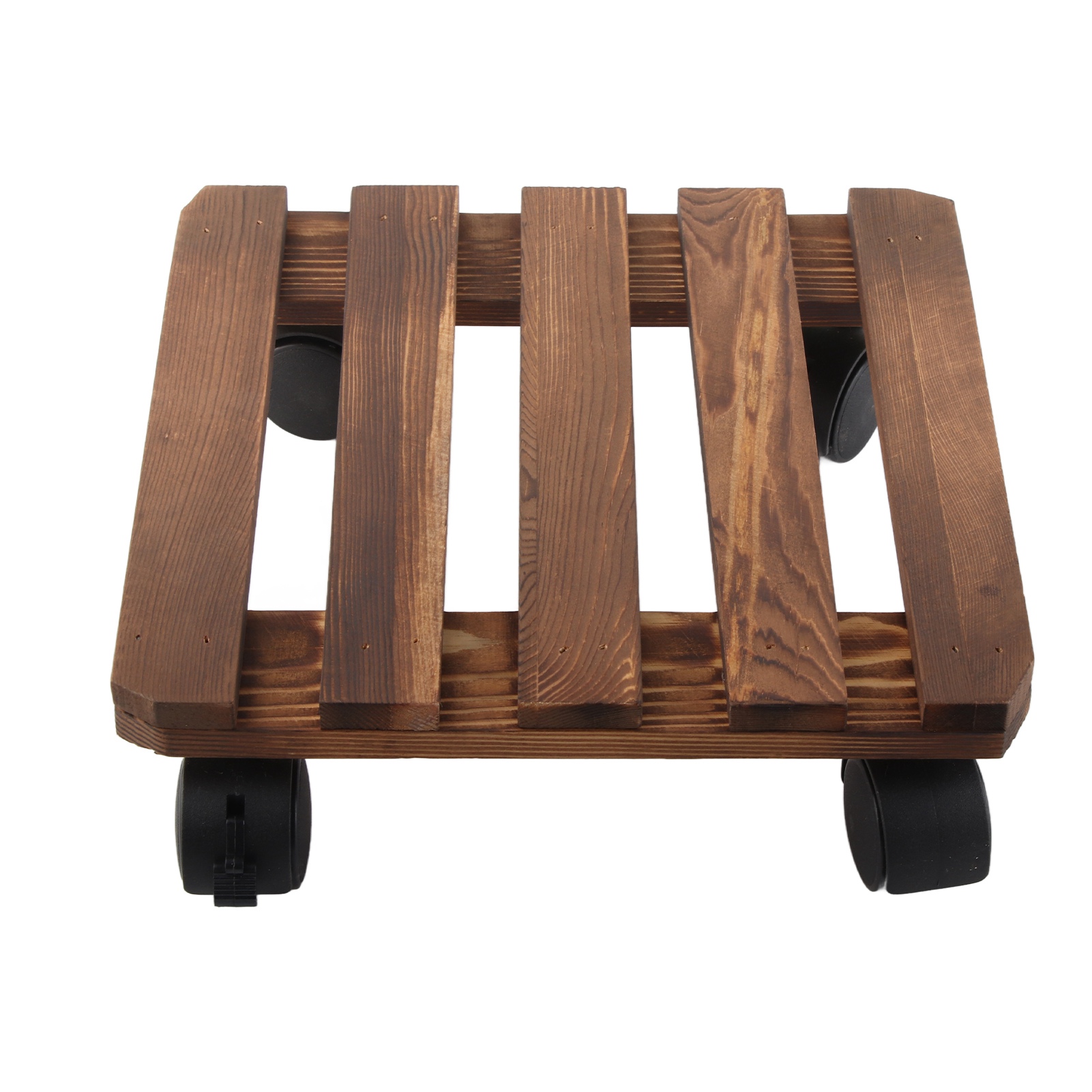 Robuster, Mobiler Blumenständer Aus Holz Für Zimmerpflanzen, Ausgestattet Mit Rollen, Ideal Für Balkon, Wohnzimmer Oder Tisch.