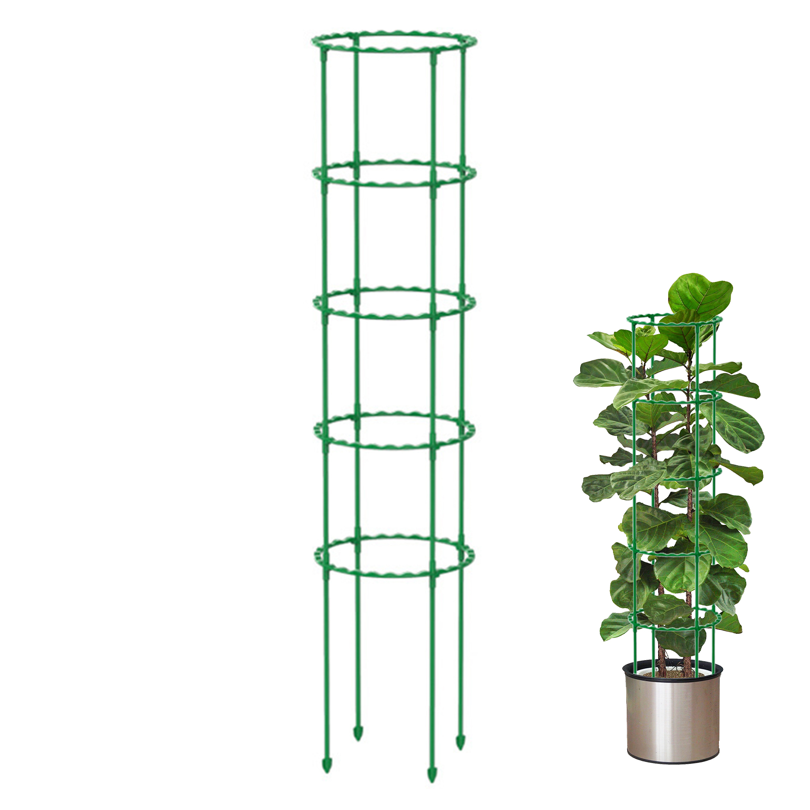 Ringförmige Pflanzenstütze, Kleine Stütze Für Topfpflanzen Im Freien, Grün, 85 Cm Hoch, 5-stufig