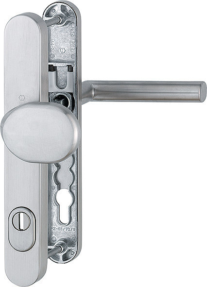 Hoppe® Schutz-wechselgarnitur Mit Schmalschild Amsterdam E86g/3359za/3357n/1400f, Edelstahl, 3211073