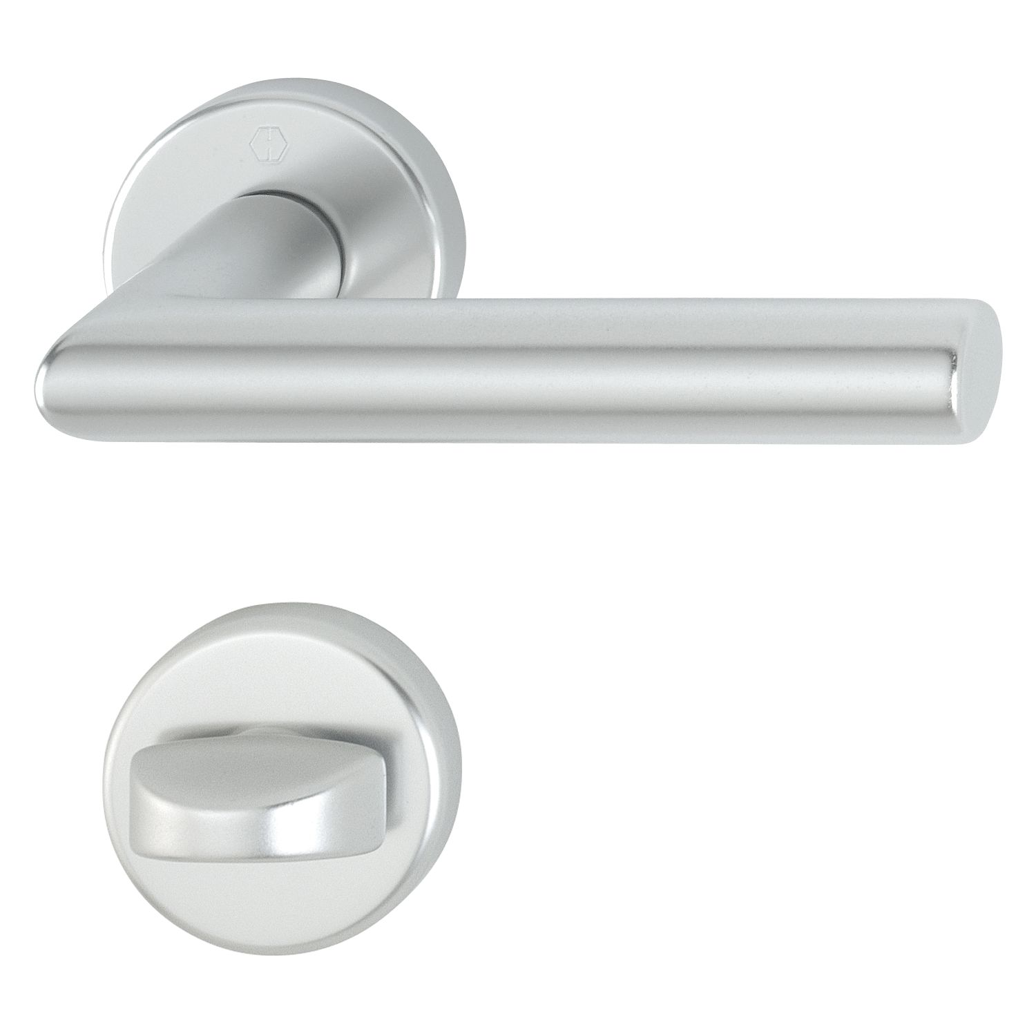 Hoppe Drückergarnitur Amsterdam Auf Rosette Wc, 37 - 47, Aluminium Silber