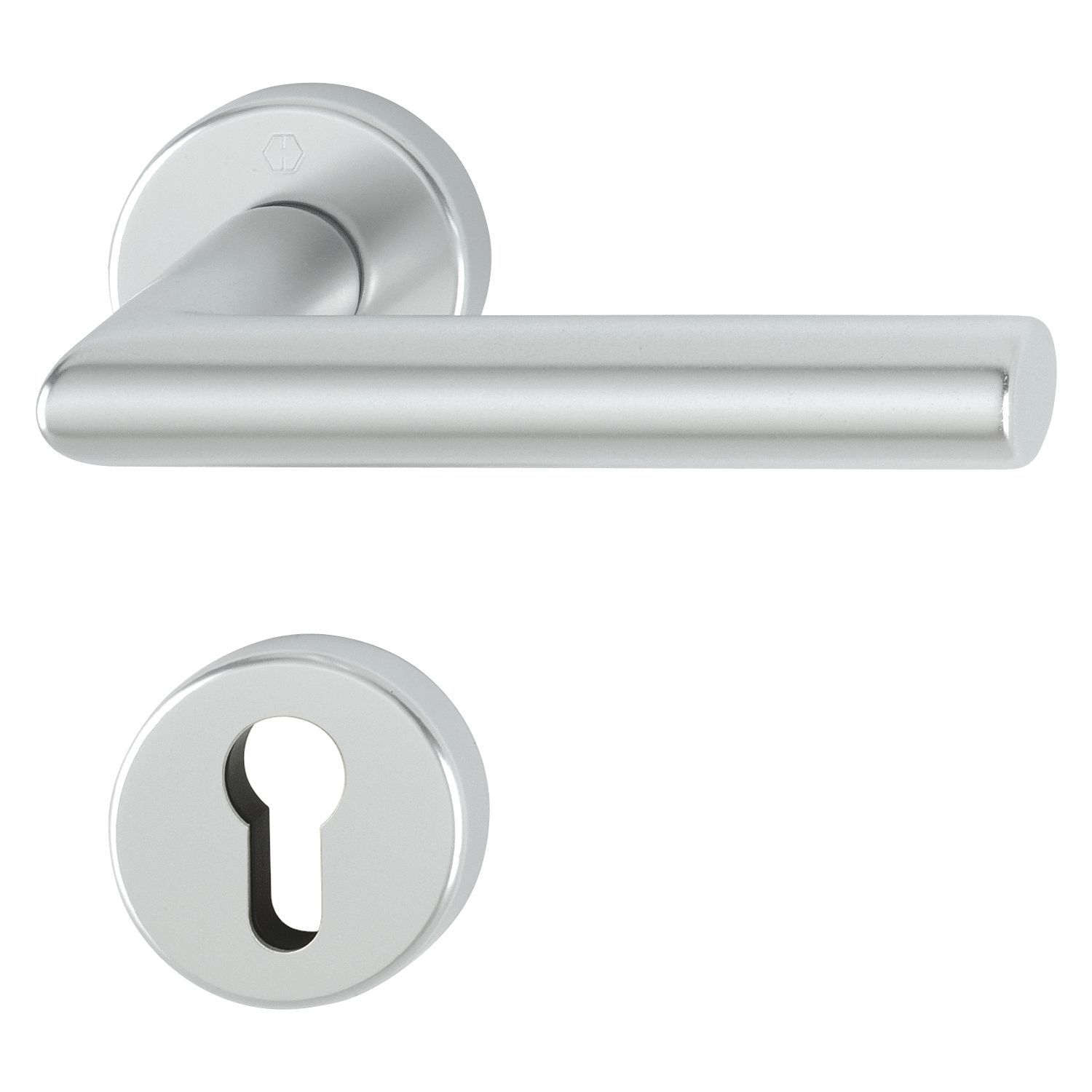 Hoppe Drückergarnitur Amsterdam Auf Rosette Pz, 37 - 47, Aluminium Silber