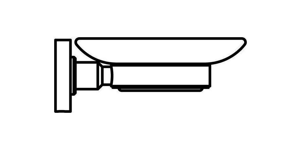 Is Seifenschale Iom Satiniertes Glas Chrom