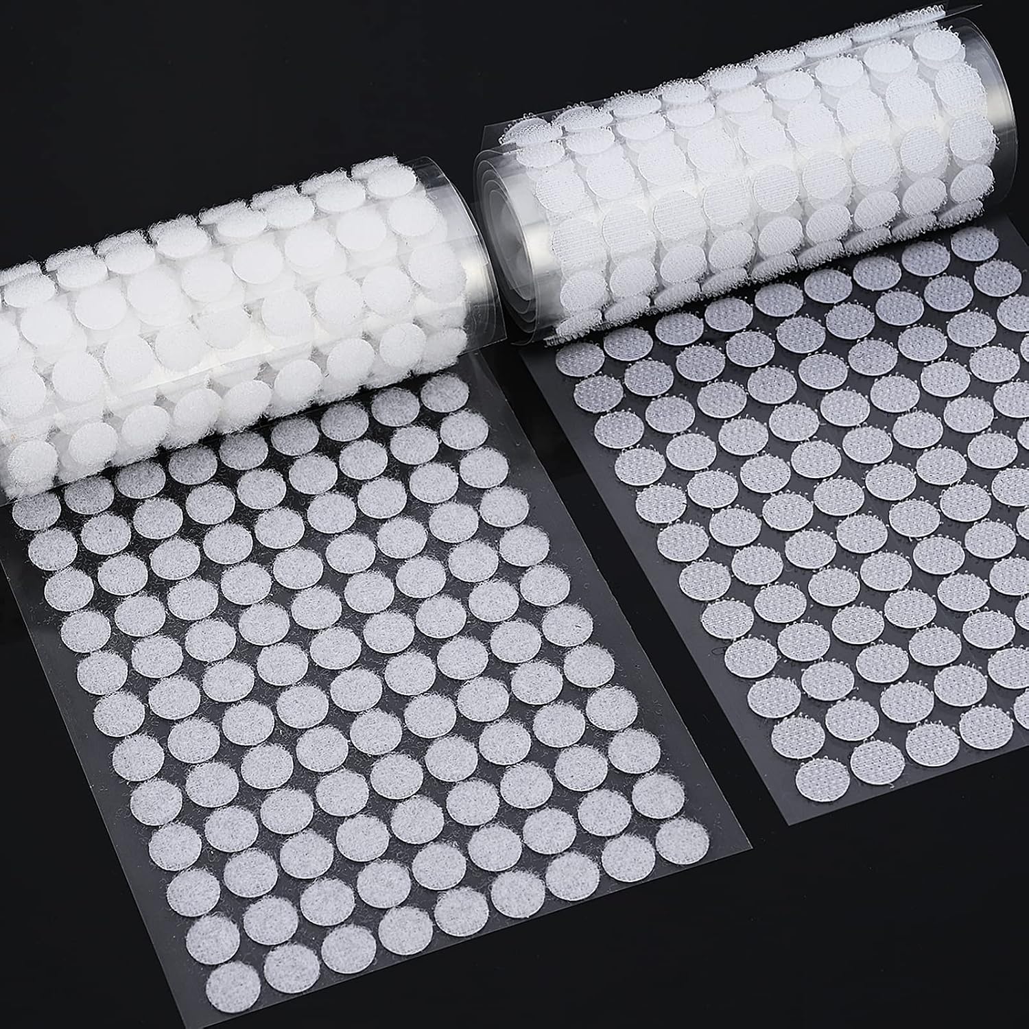 Runde Rubbelaufkleber, 504 Paare 10-mm-kreise Mit Klettverschluss, 1000 Klettpunkte, Selbstklebende Eckpunkte