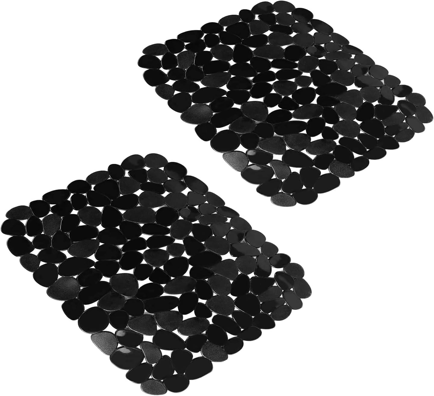 Spülbeckenmatte, 2 Verstellbare Spülbeckenschutzmatten, Schwarze Edelstahl-spülbeckenmatte, Abtropfmatte Für Küchen- Und Badezimmerarbeitsplatten, 15,8 X 12 Zoll (1)