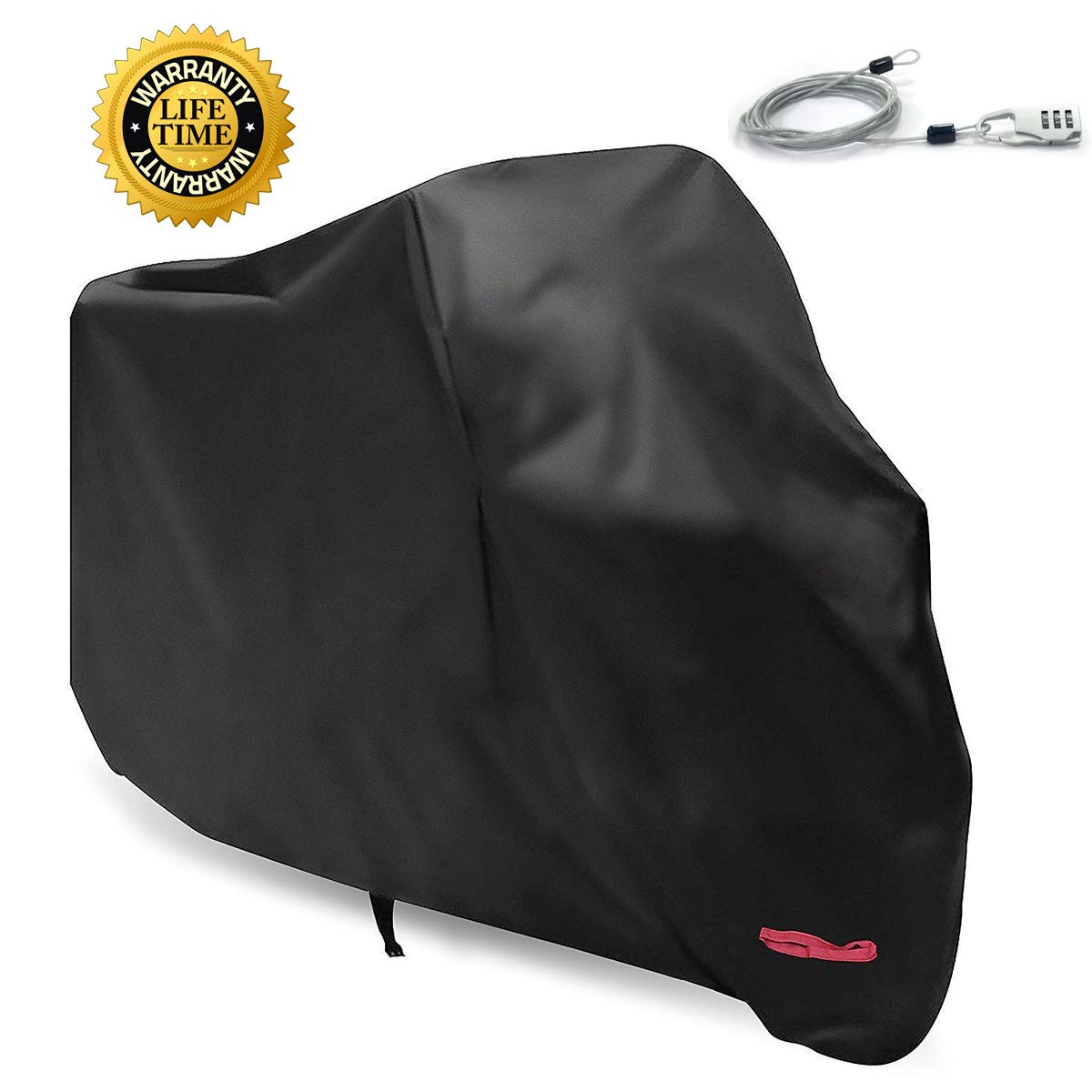 Motorradgaragenabdeckung, Faltbare Motorradabdeckung, Schutzhülle Für Den Außen- Und Innenbereich Für Roller, Für Harley-davidson, Honda, Suzuki (schwarz, 2xl (265x105x125 Cm))