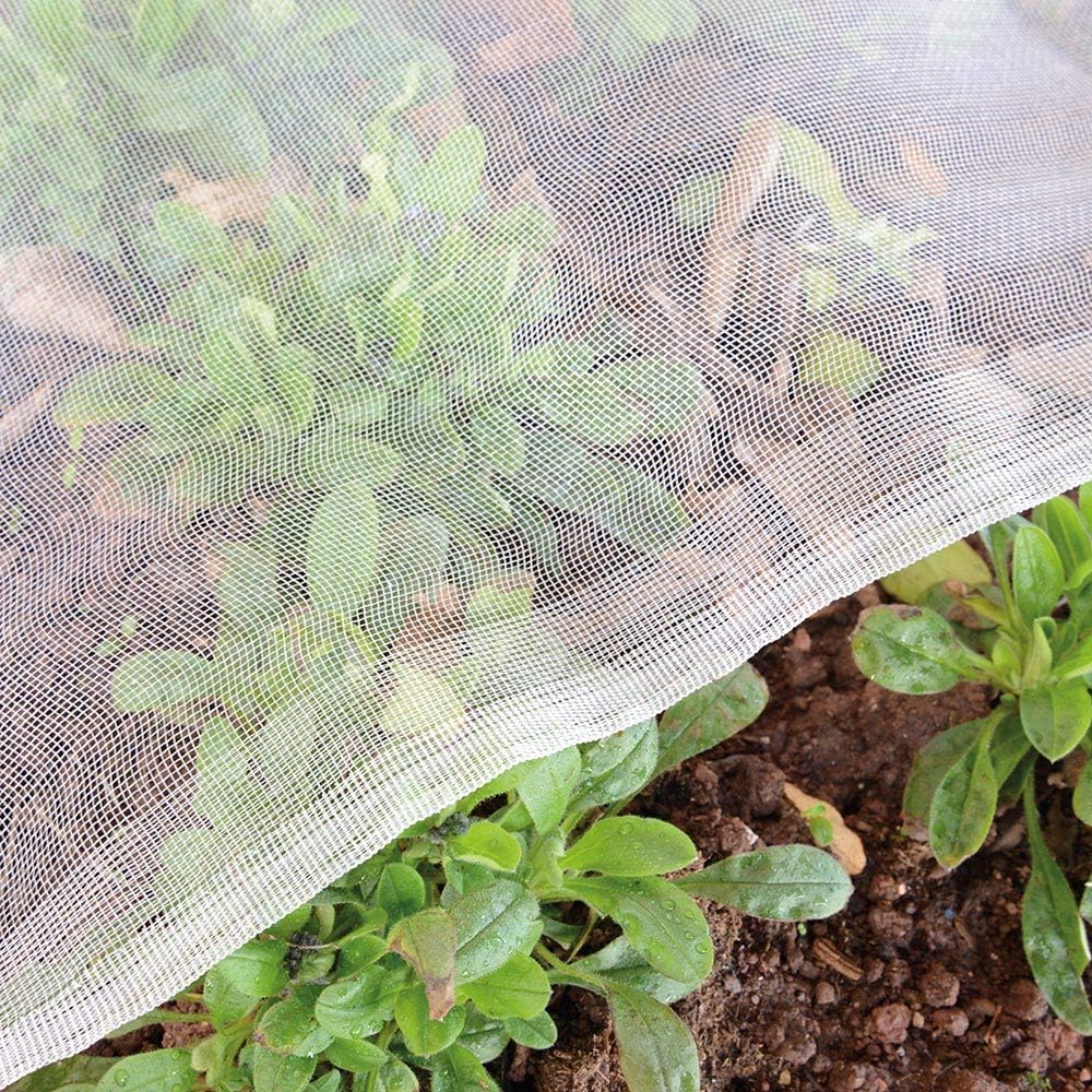 Ineasicer Insektennetz Für Den Gemüsegarten: Feinmaschenschutz 2 X 5 M Für Lauch, Obstbäume Und Gartenarbeit, Weiß.