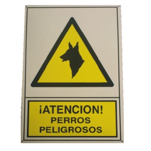 Inprovet Plattenversiegelung Gefahr Hunde 34,5 X 24,5 Cm, Pvc