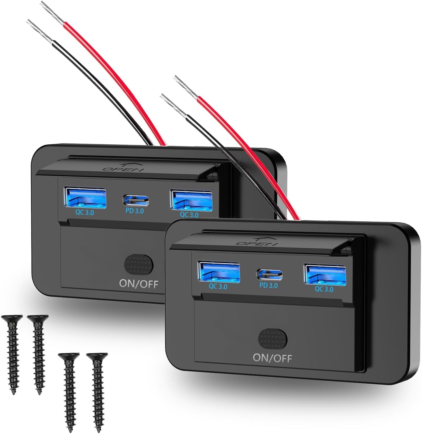 12v Usb-schnellladegerät Fürs Auto, Wandhalterung Mit Schalter, Hohe Qualität, Usb-autostecker.
