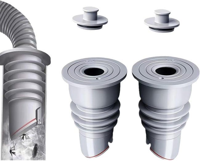 Dichtungsring Für Waschmaschinenschläuche 35-40 Mm, Geruchsdichter Stopfen Für Waschmaschinenablaufschläuche (2er-pack)