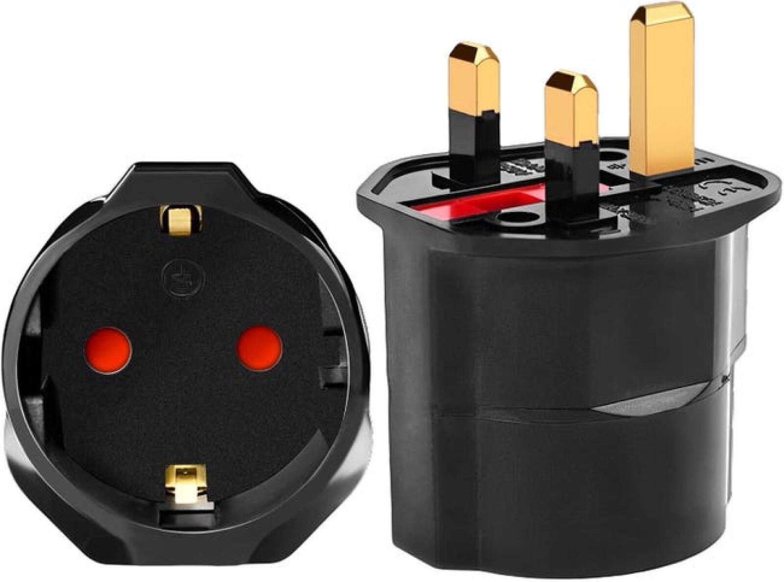 Uk-steckeradapter (2 Stück) Frankreich/europa Nach Großbritannien Reiseadapter