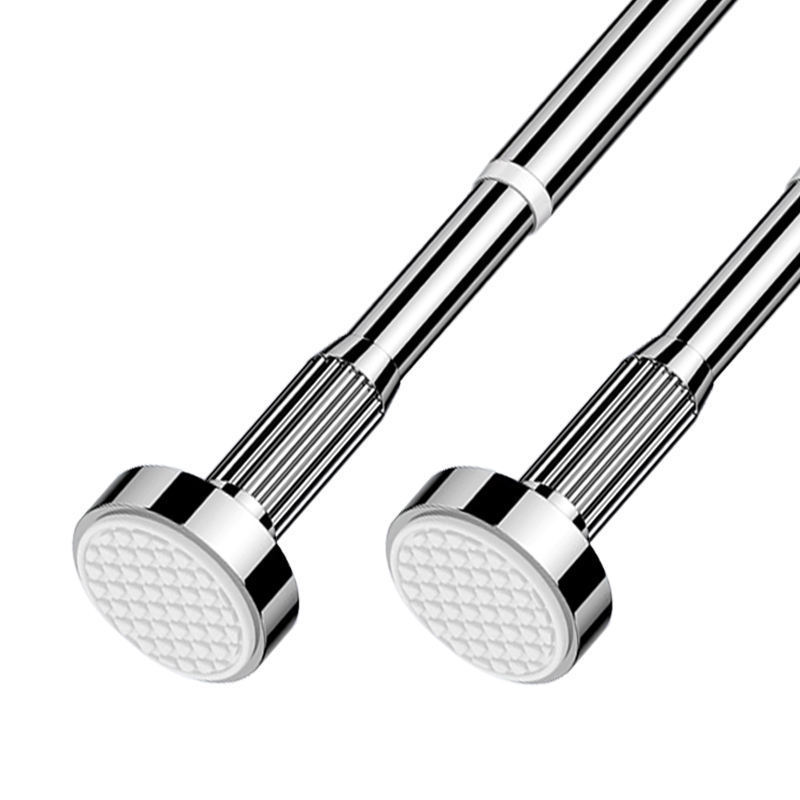 Einziehbare Gardinenstange Aus Edelstahl – Ideal Für Badezimmer – Länge 35–50 Cm – Silber