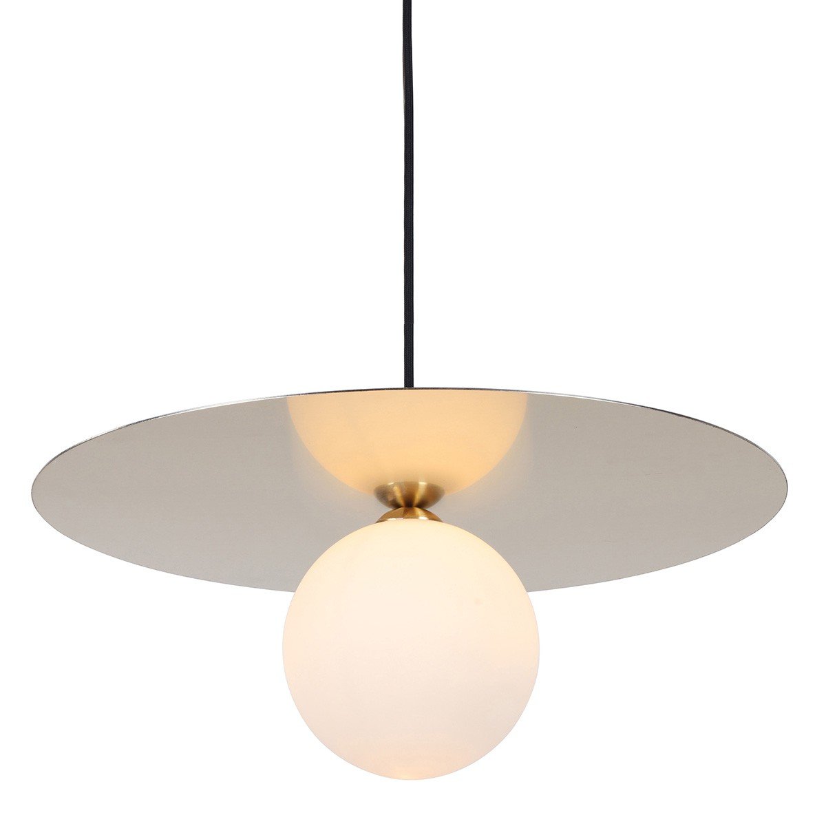 Spoletto - Modernes Hängendes Goldenes Hängendes Licht Mit Weißem Schatten, G9 - Italux