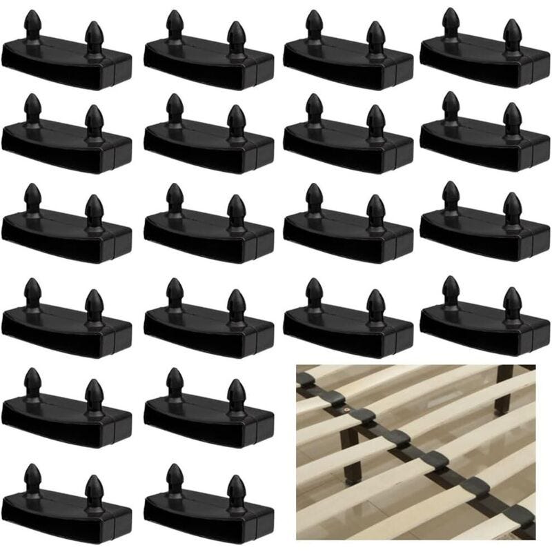 Lot Von 20 Stützen Für Sommier À Lattes – Prägungen Aus Hochdichtem Polyethylen – Abmessungen 55 X 3 X 2,7 Mm – Schnelle Installation