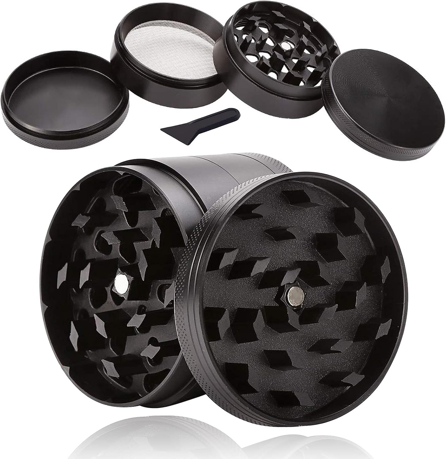 Cm Magnetische Gewürzmühle: Auslaufsicherer Magnetdeckel, Schwarz. Gewürzmühle. Selbst Kopfüber Kein Pulververschütten Mehr – Ideal Für Kräuter, Pfeffer Und Trockene Gewürze.