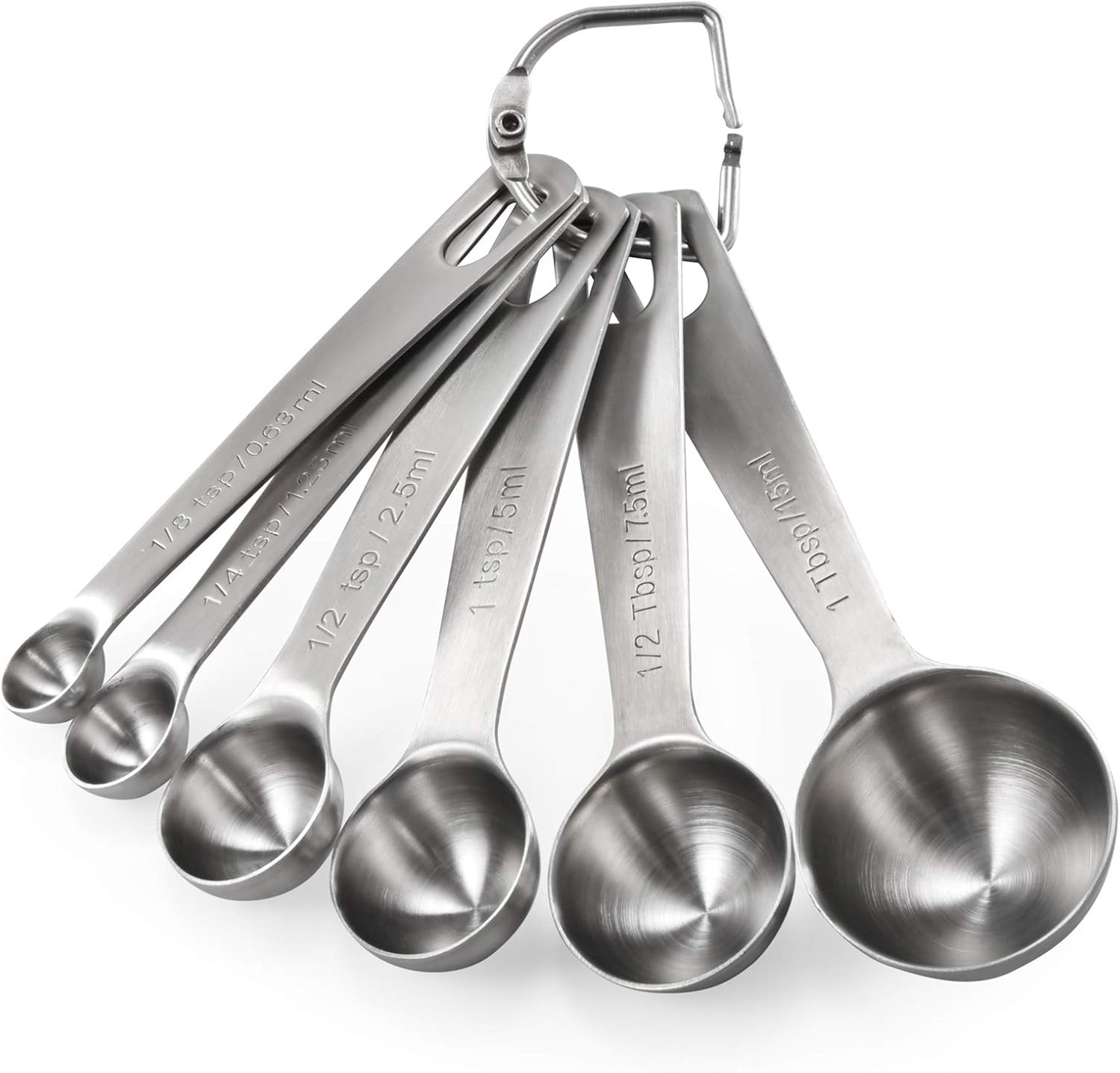 6-teiliges Messlöffel-set, Edelstahl-messlöffel Zum Backen Und Kochen – Robuste Und Verbesserte Messutensilien