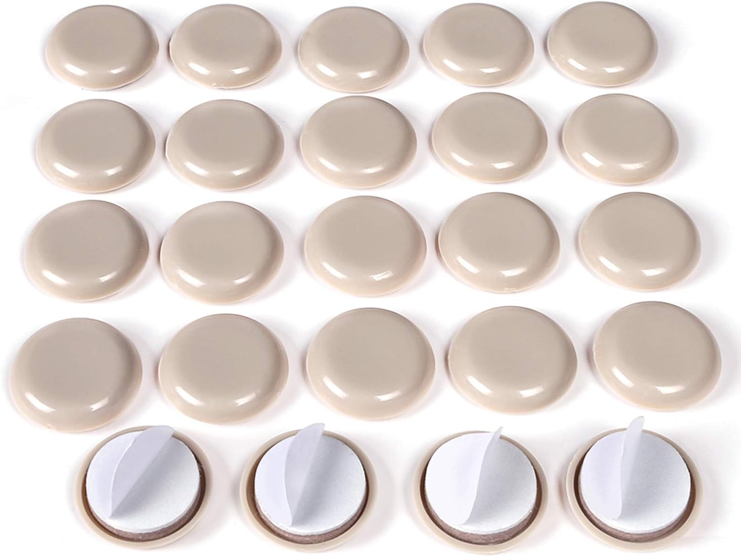 Packung Mit 24 Selbstklebenden Möbelgleitern (2,5 Cm) – Runde Gleiter Für Stühle Und Möbel Auf Teppichböden