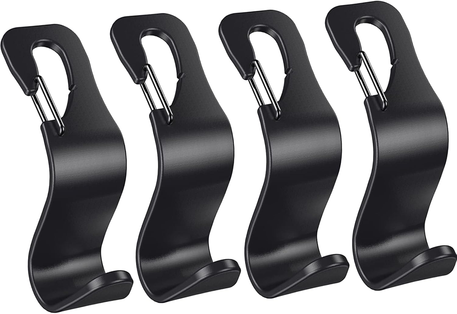 Set Mit 4 Auto-kopfstützenhaken – Taschenhalter Für Handtaschen, Einkaufstaschen, Hüte Usw. (mit Befestigungsclip)