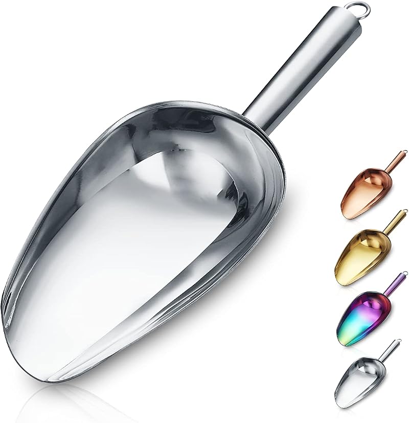 6-unzen-eisschaufel, Eislöffel Aus Edelstahl, Vielseitig Einsetzbar Für Süßigkeiten, Küche, Bar, Partys, Hochzeiten, Hundefutter, Strand (silber)