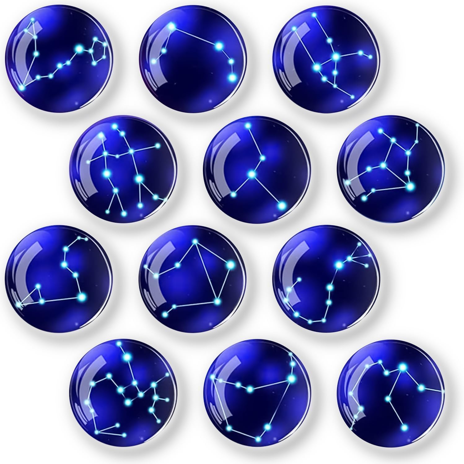 Kühlschrankmagnete, 12 Stück Whiteboard-magnete, Dekorative Kühlschrankmagnete (sternbilder)