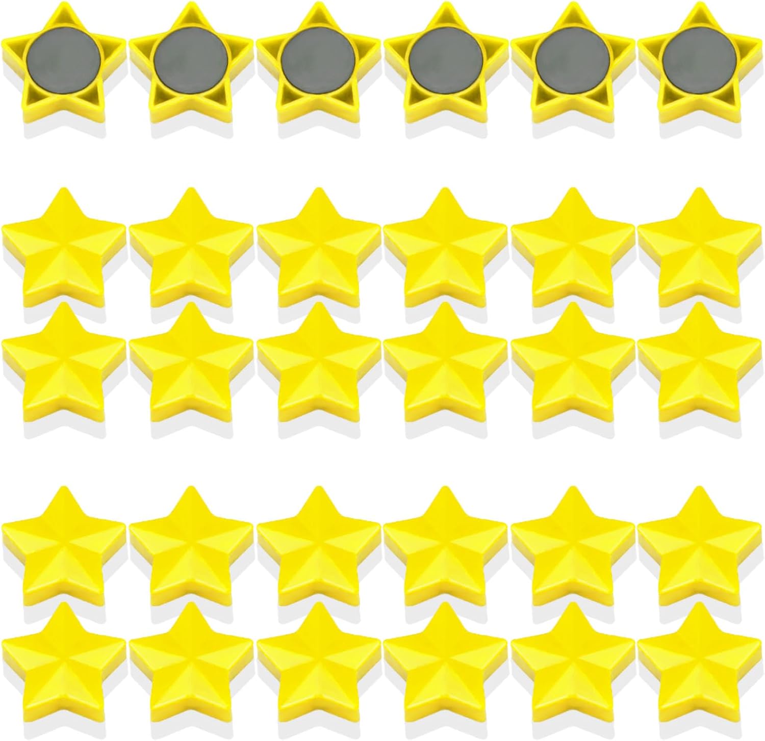 Kühlschrankmagnet, 30 Stück Starke Magnete, Magnettafelmagnete, Kühlschrankmagnet, Kleiner Whiteboard-magnet, Mini-dekorationsmagnete, Für Magnettafel, Kalender (stern, Gelb)
