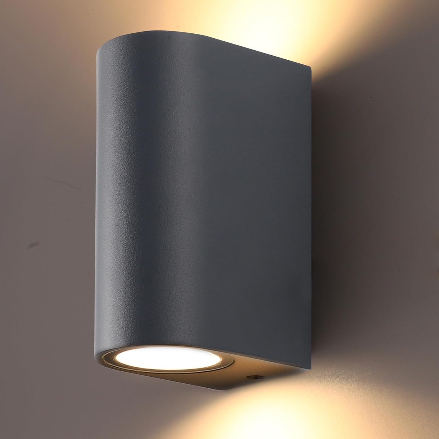Außenwandleuchte, Anthrazitgraues Aluminium, Nach Oben/unten Gerichtete Außenbeleuchtung, Ip65 Wasserdichte Leuchte Für Garten, Hof, Terrasse, Balkon, Garage