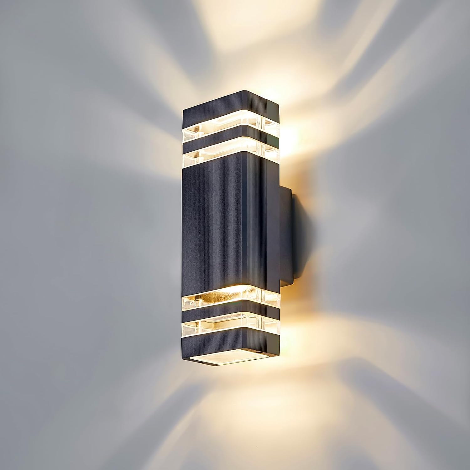 Led-außenwandleuchte – Moderne Außenbeleuchtung, Wasserdicht (ip65), 3000 K, Nach Oben/unten Gerichtete Außenwandleuchte, Anthrazitgrau