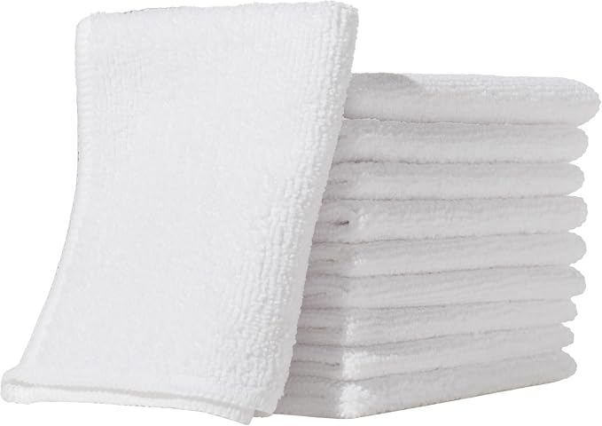 Furniture Clinic 10er-pack Mikrofasertücher – Fusselfrei – Weiße Reinigungstücher – Wiederverwendbar Und Waschbar