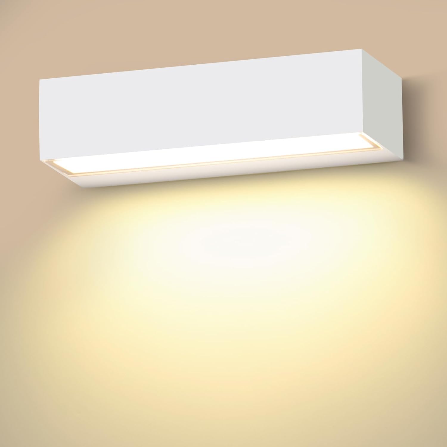 18-w-led-wandleuchte, Weiß, 30 Cm, Led-wandleuchte Für Den Innenbereich, 3000 K Warmweiß, Ip65 Wasserdicht