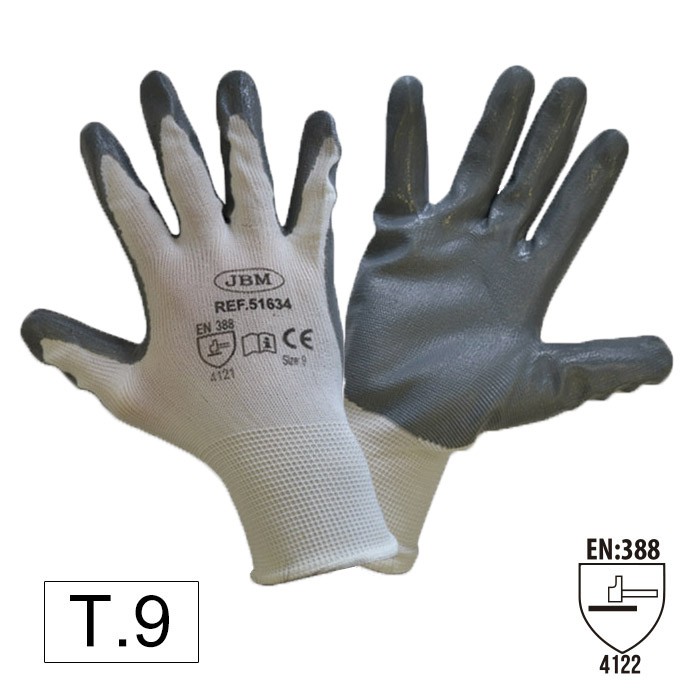 Schutzhandschuhe Jbm Nitril Palm Verstärkt Abriebfestigkeit