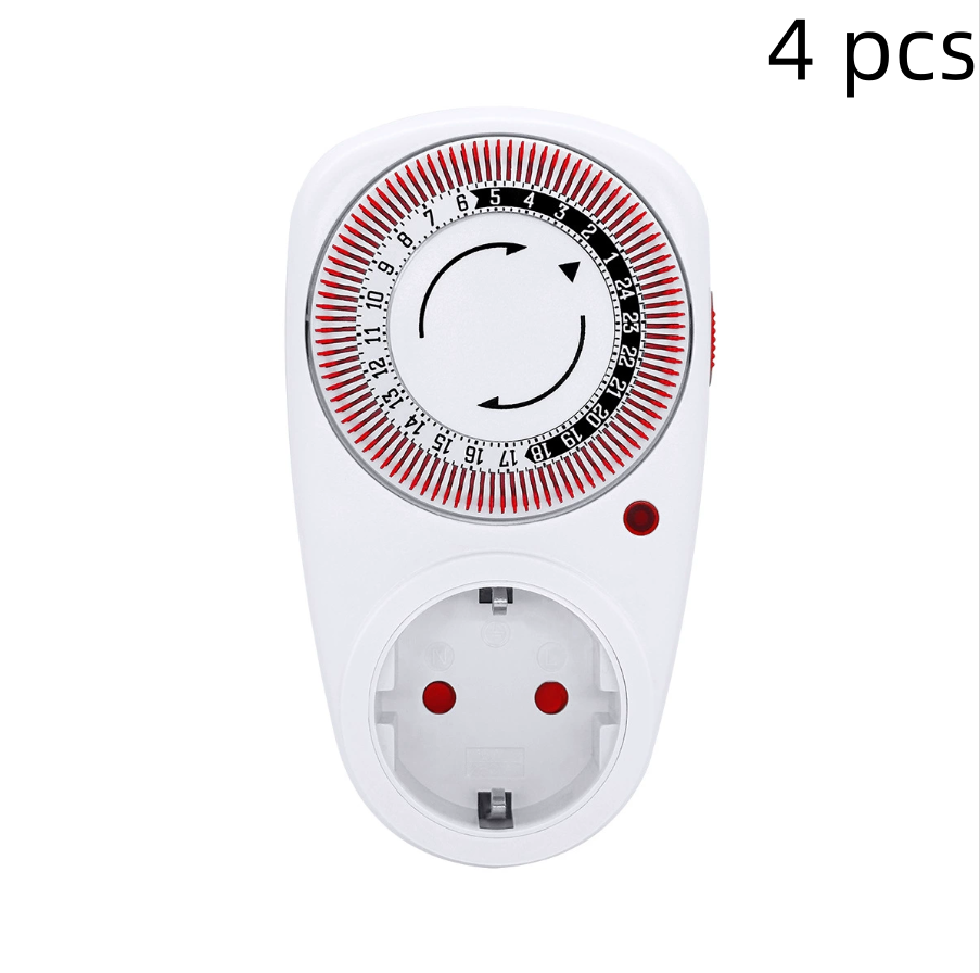 Jssevn - Stück Mechanische Zeitschaltuhren – Elro – Ti1500-4 – 15 Minuten – 3600 W – Innenbereich